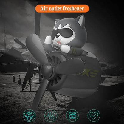 Siberian Husky Pilot Car Air Freshener