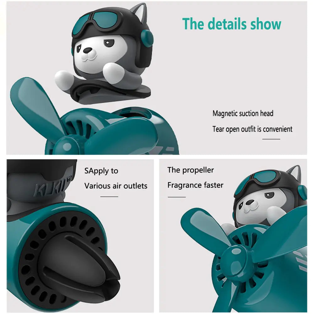 Siberian Husky Pilot Car Air Freshener