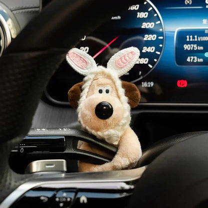 Cute Bowknot Dog Car Wiper Doll